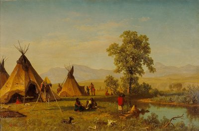 Sioux-Dorf in der Nähe von Fort Laramie von Albert Bierstadt